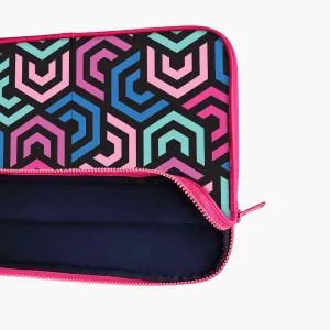 "HEXAGON ABSTRACT" Laptop Sleeves: Bold Modern Design for Every Size