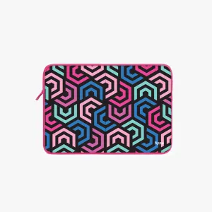 "HEXAGON ABSTRACT" Laptop Sleeves: Bold Modern Design for Every Size