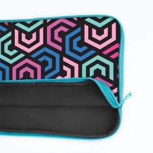 "HEXAGON ABSTRACT" Laptop Sleeves: Bold Modern Design for Every Size