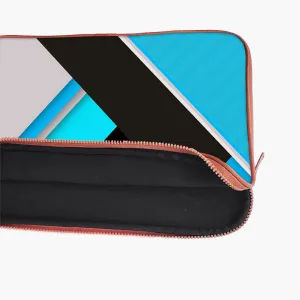"Stipe Shade Blue and Black" Laptop Sleeves: Bold Modern Design for Every Size