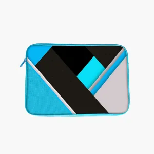 "Stipe Shade Blue and Black" Laptop Sleeves: Bold Modern Design for Every Size