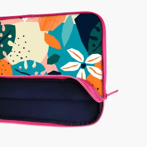 "FLOWER THEME ABSTRACT" Laptop Sleeves: Bold Modern Design for Every Size