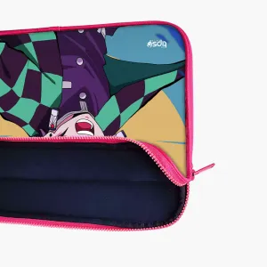 "TANJIRO KAMADO : DEMON SLAYER ANIME  THEME" Laptop Sleeves: Bold Modern Design for Every Size