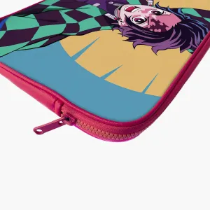 "TANJIRO KAMADO : DEMON SLAYER ANIME  THEME" Laptop Sleeves: Bold Modern Design for Every Size