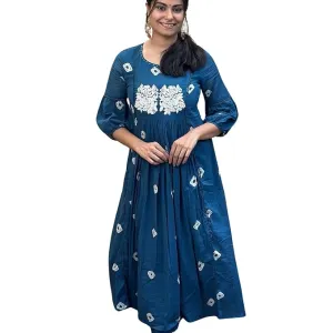 Women's Cotton Hand Block Printed Anarka...