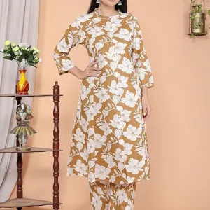 Women's Cotton Floral Printed Mandarin C...