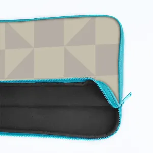 "WHITE MATRIX" Laptop Sleeves:Bold Modern Design for Every Size