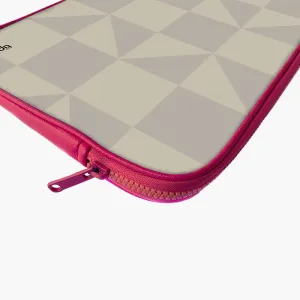 "WHITE MATRIX" Laptop Sleeves:Bold Modern Design for Every Size