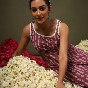 Women's Rayon Printed Straight Kurti with Pant Set