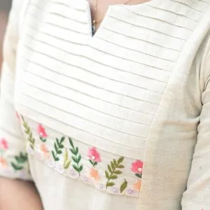 Women's Cotton Floral Printed Straight Kurti with Palazzo