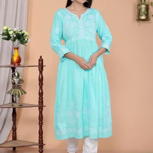 Women's Rayon Embroidered vcut Anarkali...