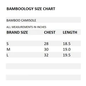 Black Bamboo Fabric Camisole for Women Soft Breathable Wear