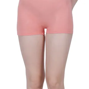 Bamboo Fabric Mid Rise Shorts Peach Black Pack of 2 for Women