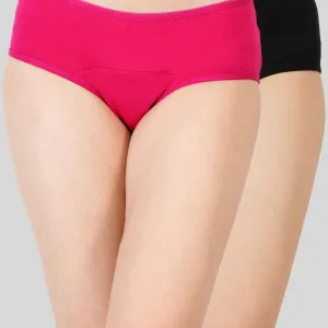 Bamboo Fabric Period Panty Black Fuchsia...