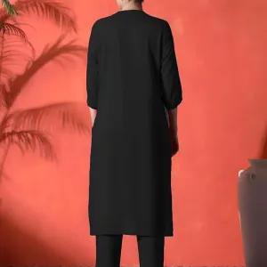 Women's Cotton Embroidery Straight Kurti Pant Set for Women