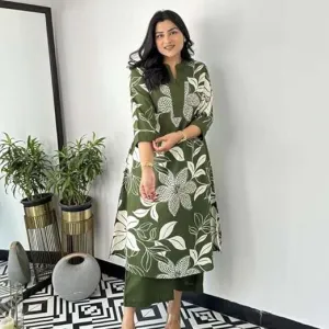 Women's Cotton Floral Printed Straight K...