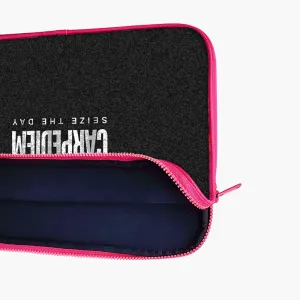 "CARPEDIEM- LIVE AT THE MOMENT" Laptop Sleeves:Bold Modern Design for Every Size