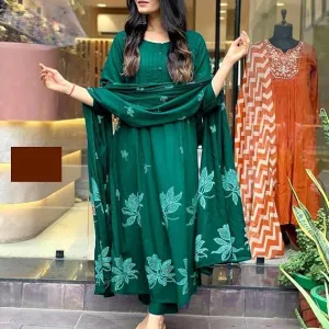 Women's Cotton Embroidered Floral Printe...