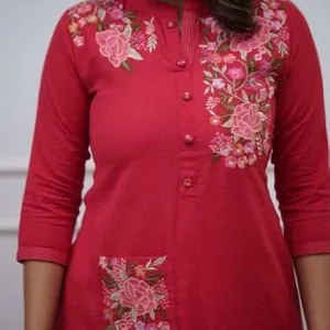 Women's Cotton Printed Straight Kurti Pant Set for Daily Wear