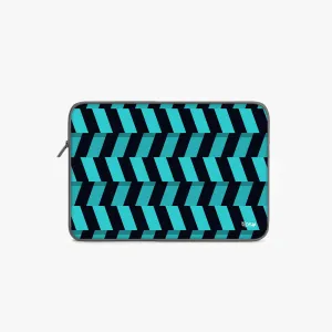 "BLACK AND BLUE STRIPE" Laptop Sleeves:Bold Modern Design for Every Size