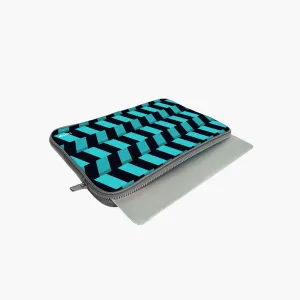 "BLACK AND BLUE STRIPE" Laptop Sleeves:B...