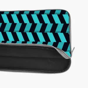 "BLACK AND BLUE STRIPE" Laptop Sleeves:Bold Modern Design for Every Size