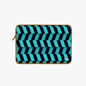 "BLACK AND BLUE STRIPE" Laptop Sleeves:Bold Modern Design for Every Size