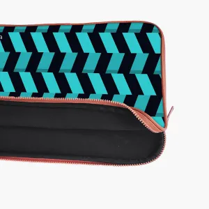 "BLACK AND BLUE STRIPE" Laptop Sleeves:Bold Modern Design for Every Size