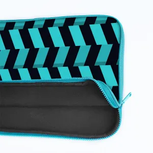 "BLACK AND BLUE STRIPE" Laptop Sleeves:Bold Modern Design for Every Size
