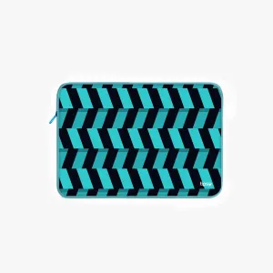 "BLACK AND BLUE STRIPE" Laptop Sleeves:Bold Modern Design for Every Size