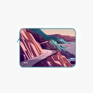 "Scenic Road Illustration" Laptop Sleeves:Bold Modern Design for Every Size