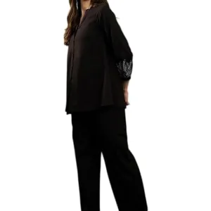 Women's Cotton Embroidered A-Line Kurti...