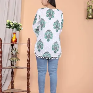 Floral Printed Straight Kurti