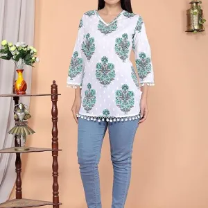 Floral Printed Straight Kurti