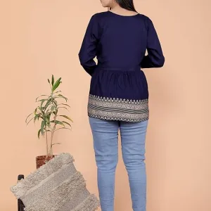 Women's Cotton Printed Anarkali Short Kurti