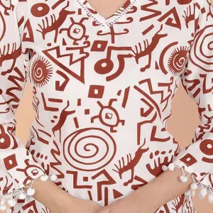 Geometric Printed Straight Kurti