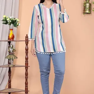 Printed Straight A line Kurti