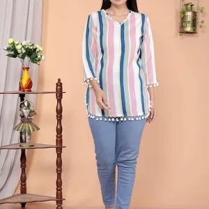 Printed Straight A line Kurti