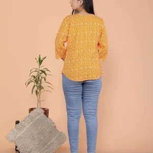 Printed Straight Round Neck with Tassels Kurti