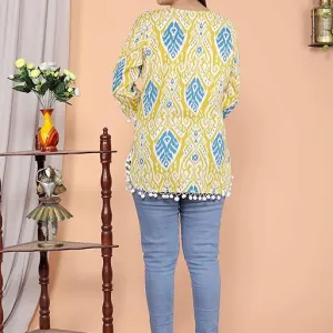 Geometric Printed Straight  Kurti