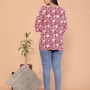 Women's Rayon Printed Stylish Kurta