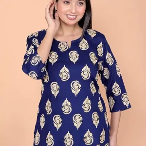 Women's Rayon Printed Stylish Kurta