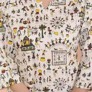 Women's Rayon Printed Stylish Kurta