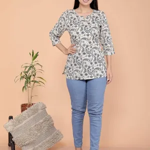 Women's Rayon Printed Stylish Kurta