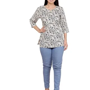 Women's Rayon Printed Stylish Kurta