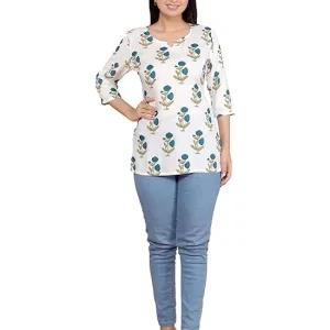 Women's Rayon Printed Stylish Kurta