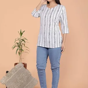 Women's Rayon Printed Stylish Kurta