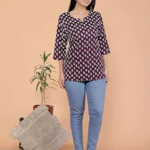 Women's Rayon Printed Stylish Kurta