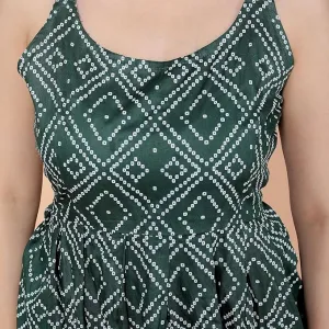 Women's Cotton Printed Short Flared Anarkali Kurti