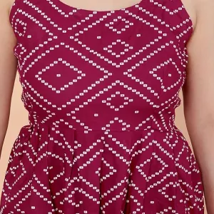 Women's Cotton Printed Short Flared Anar...